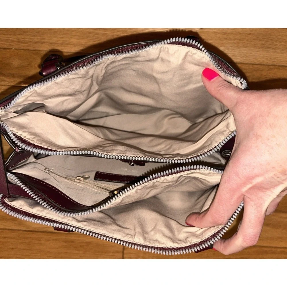 Nine West Allyce Signature Handbag Strap & Handle Brick‎ Red Color Medium Purse